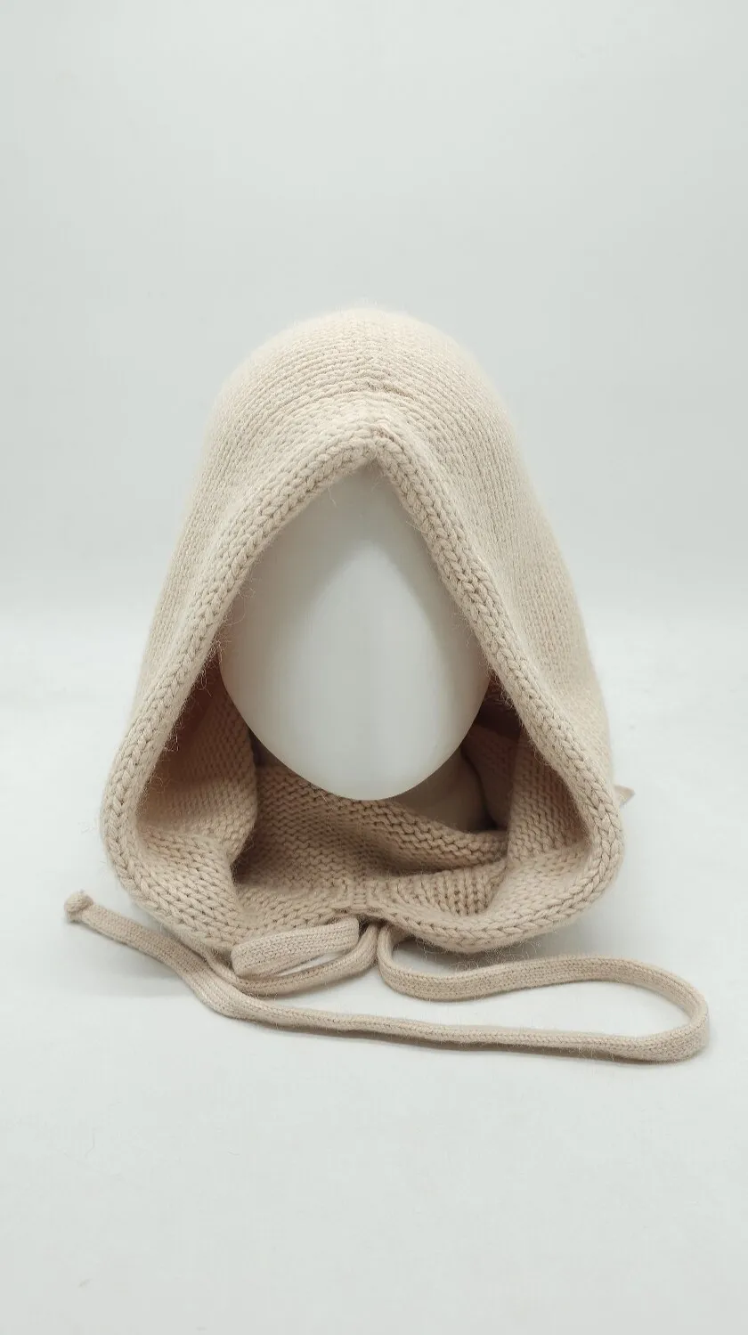 Набір капор капюшон ангоровий та пов’язка з дашком Космополітен Malisa 54-60 Крем-брюле 