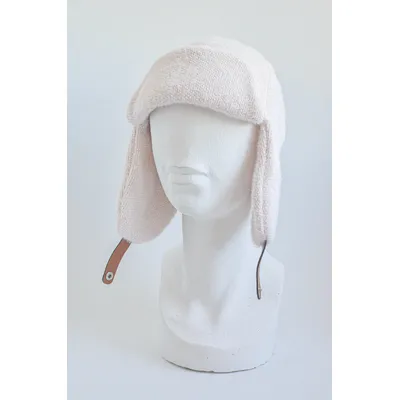 Вушанка ангорова на застібку 0802 KENT&AVER 56-58 Бежевий 11322