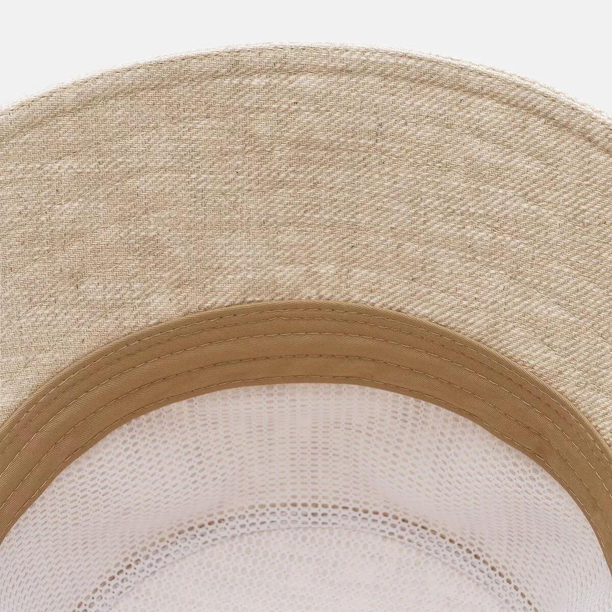 Панама льняная однотонная Bucket Hat Fortune 55-56 Бежевый 