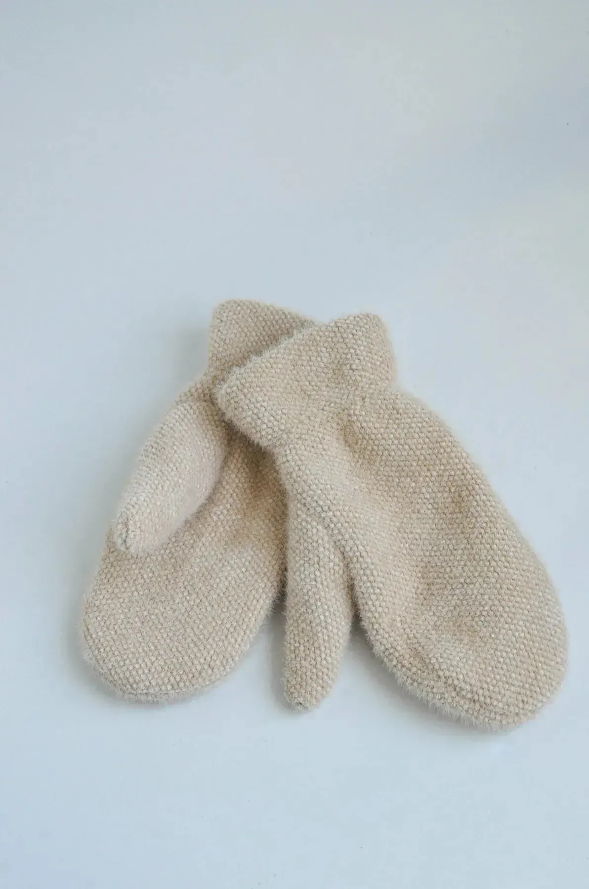 Рукавиці варежки ангорові KENT&AVER one size Топлене молоко 0222 