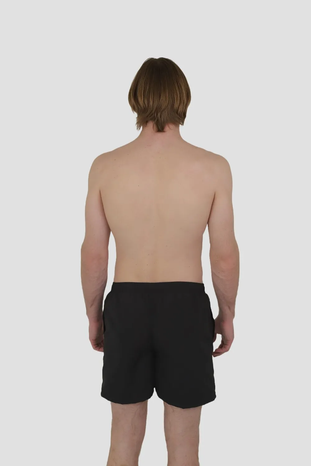 Шорти для плавання однотонні жатка батал 15-19 3XL Чорний 12427 