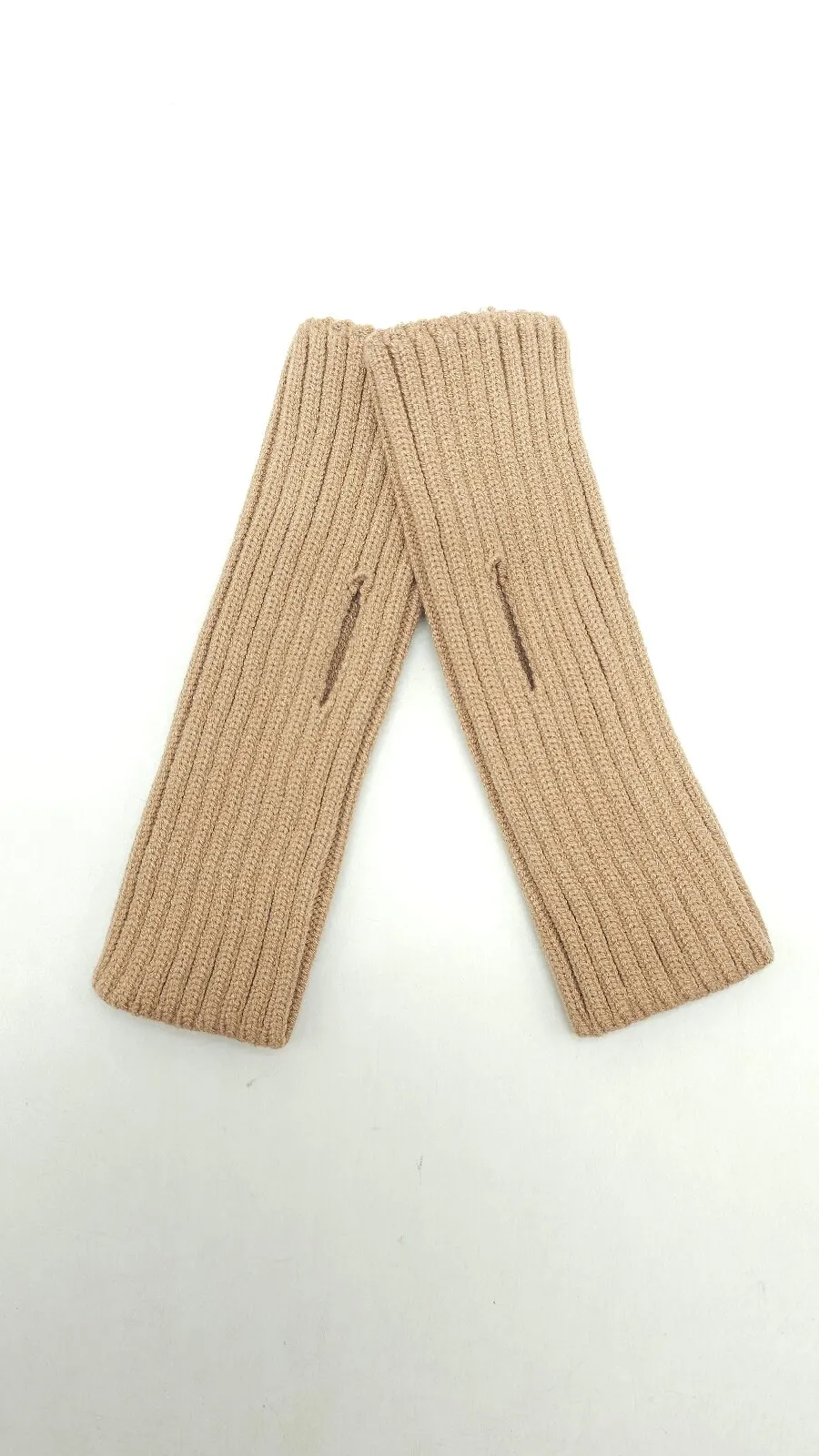Перчатки митенки женские одинарные вязаные Фортуна Glory Kids one size Бежевый 