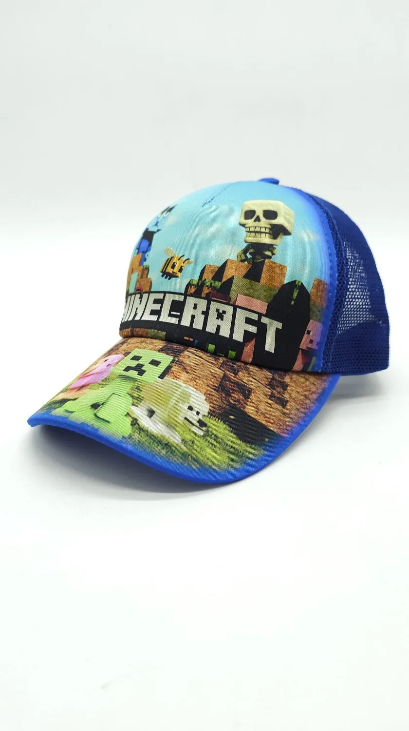 Бейсболка с сеткой и рисунком Minecraft SKELETON 52-55 Электрик 