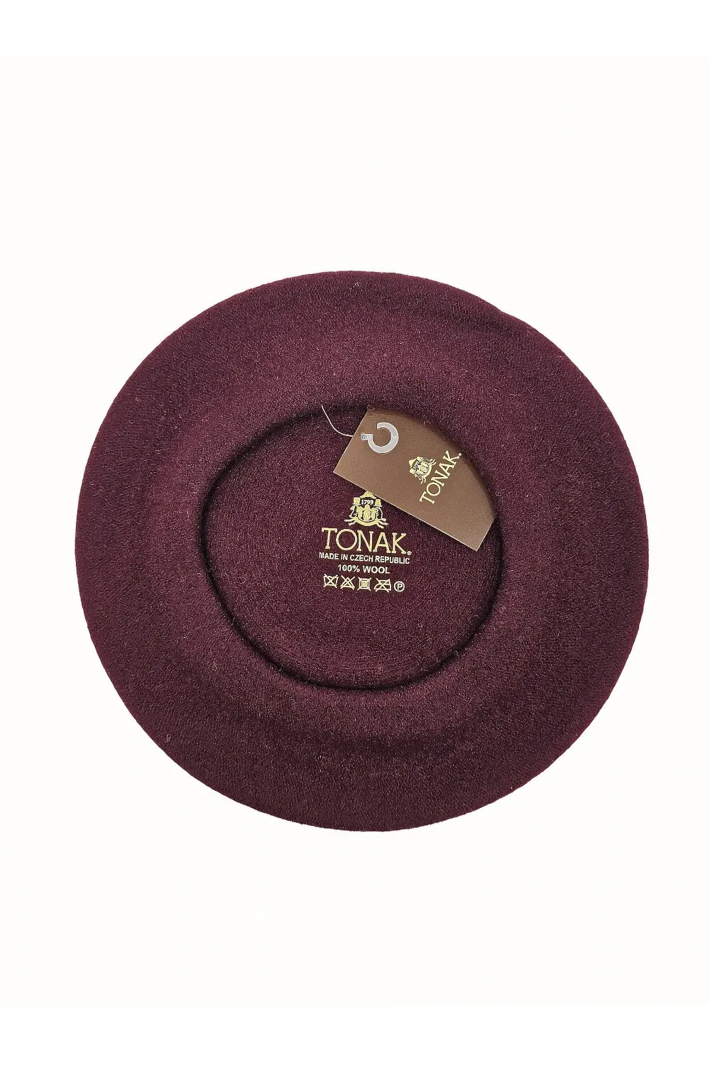 Берет з вовни класичний Flora Tonak 11 Бордовий 15342 