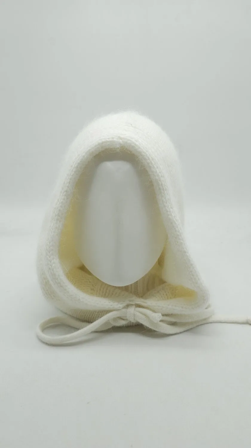 Комплект капор капюшон ангоровый и повязка с козырьком Космополитен Malisa 54-60 Белый 