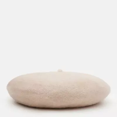 Берет класичний однотонний вовняний 56-58 Fortune Бежевий