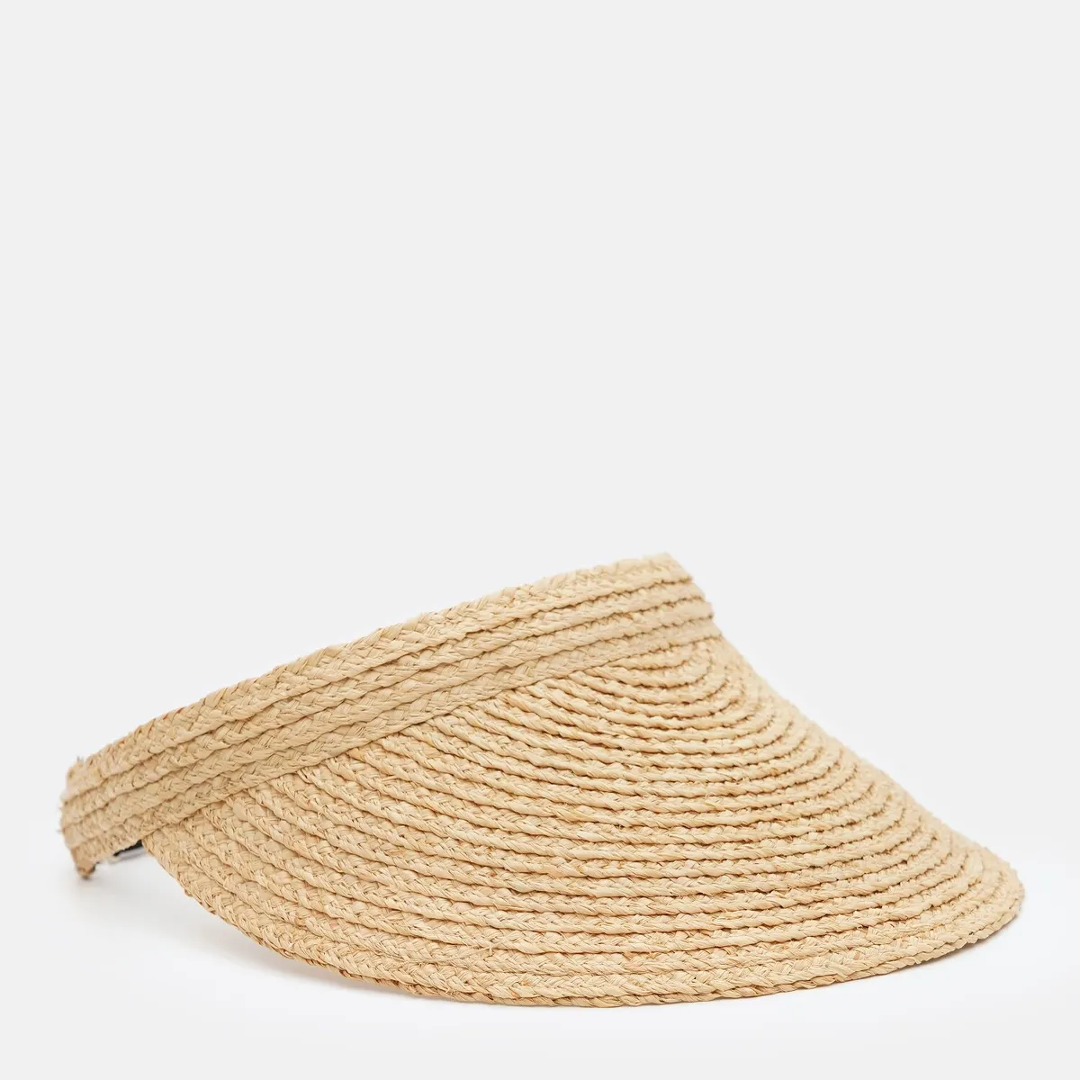 Козырёк соломенный однотонный от солнца Fortune 55-60 Бежевый 