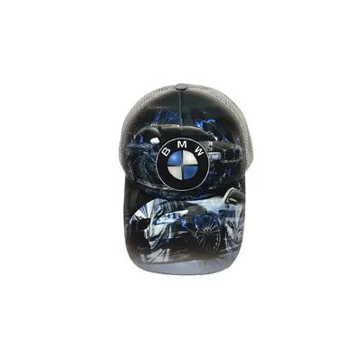 Бейсболка з сіткою та малюнком BMW 52-55 Сірий 13844