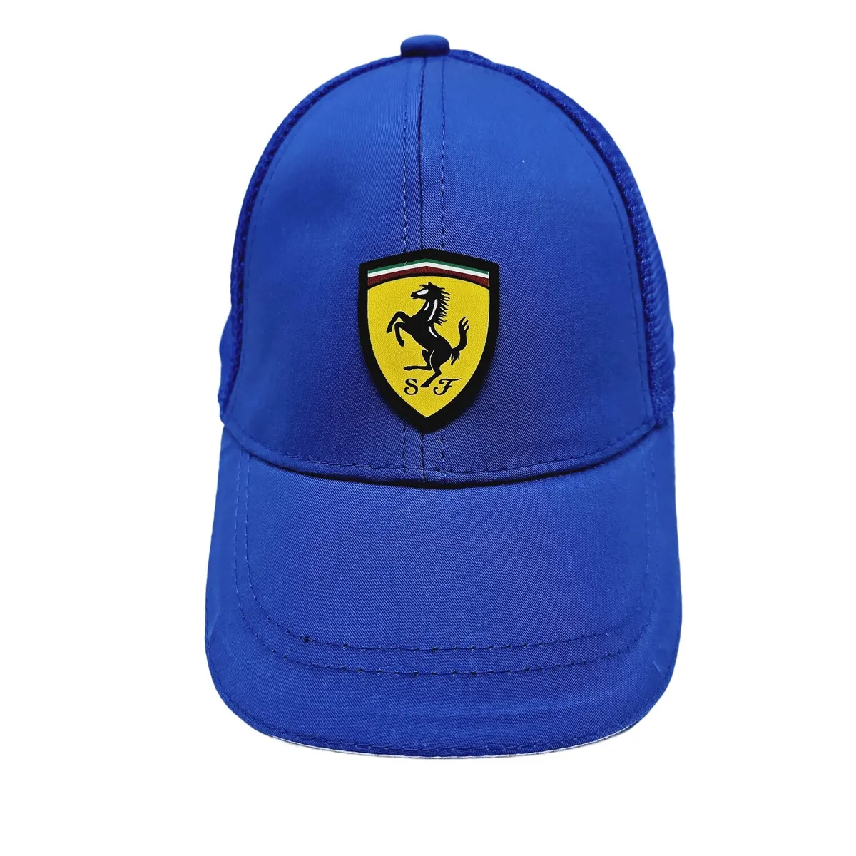 Бейсболка для мальчика с логотипом Ferrari и сеткой 50 Электрик 13111 