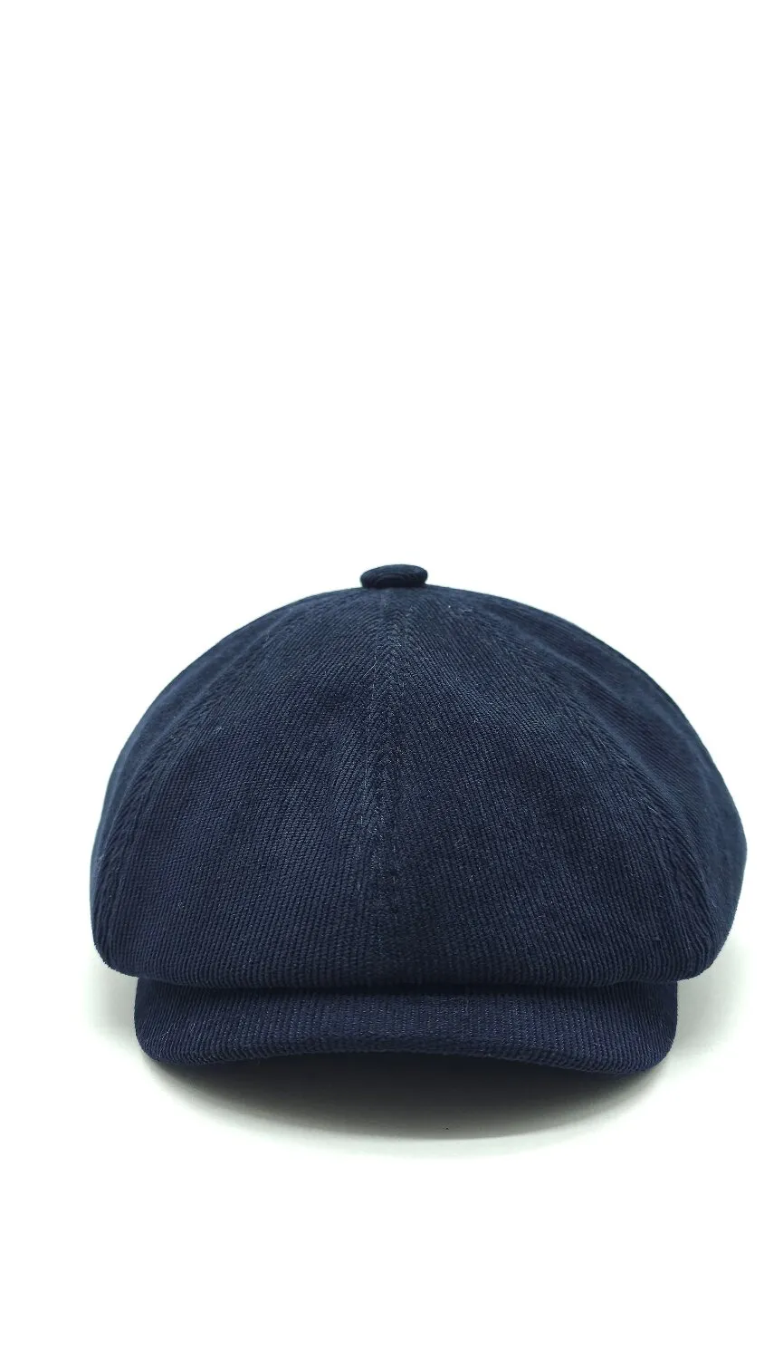 Кепка восьмиклинка хуліганка вельветова на ніжці CH 55 Темно-синій V25/39 