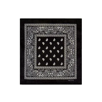 Бандана хустка пов’язка “турецький огірок” 55х55 Чорний