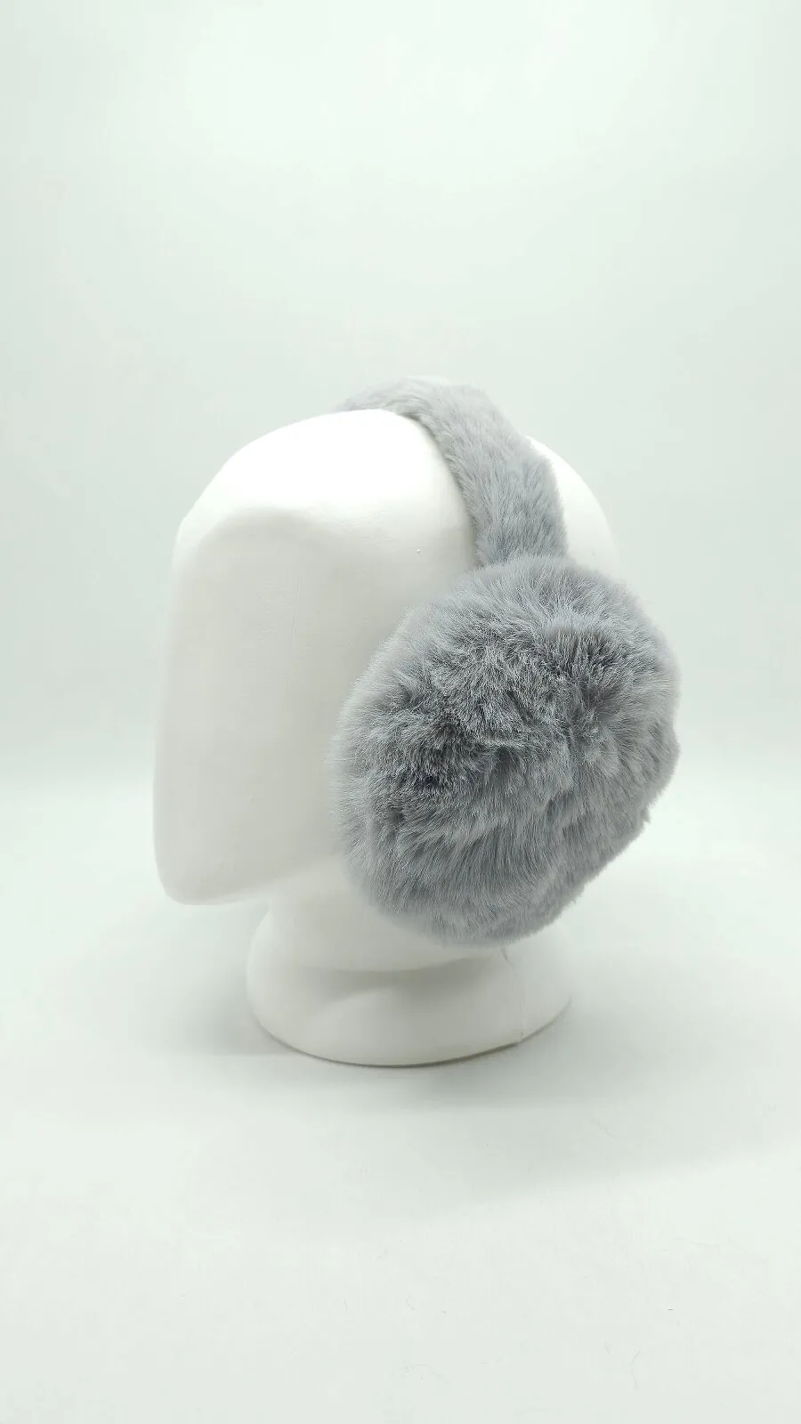 Навушники хутряні з кролика  SumWin one size Сірий 7703-6 
