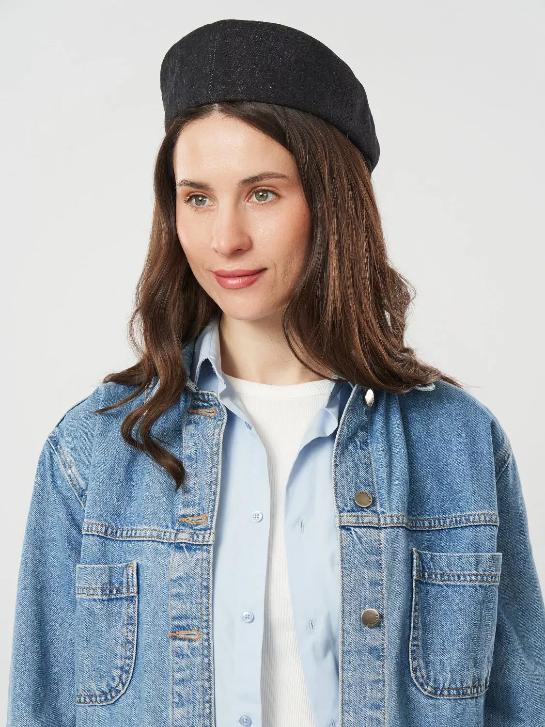 Кепи джинсовое Flat Cap Fortune 55-57 Черный 