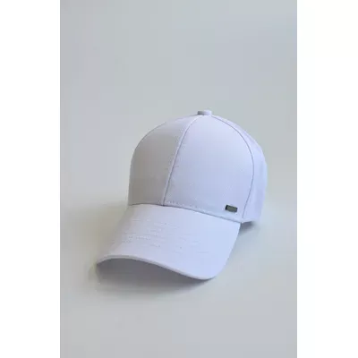 Бейсболка класична однотонна з металевим логотипом 03110 KENT&AVER 55-56 Білий 13477