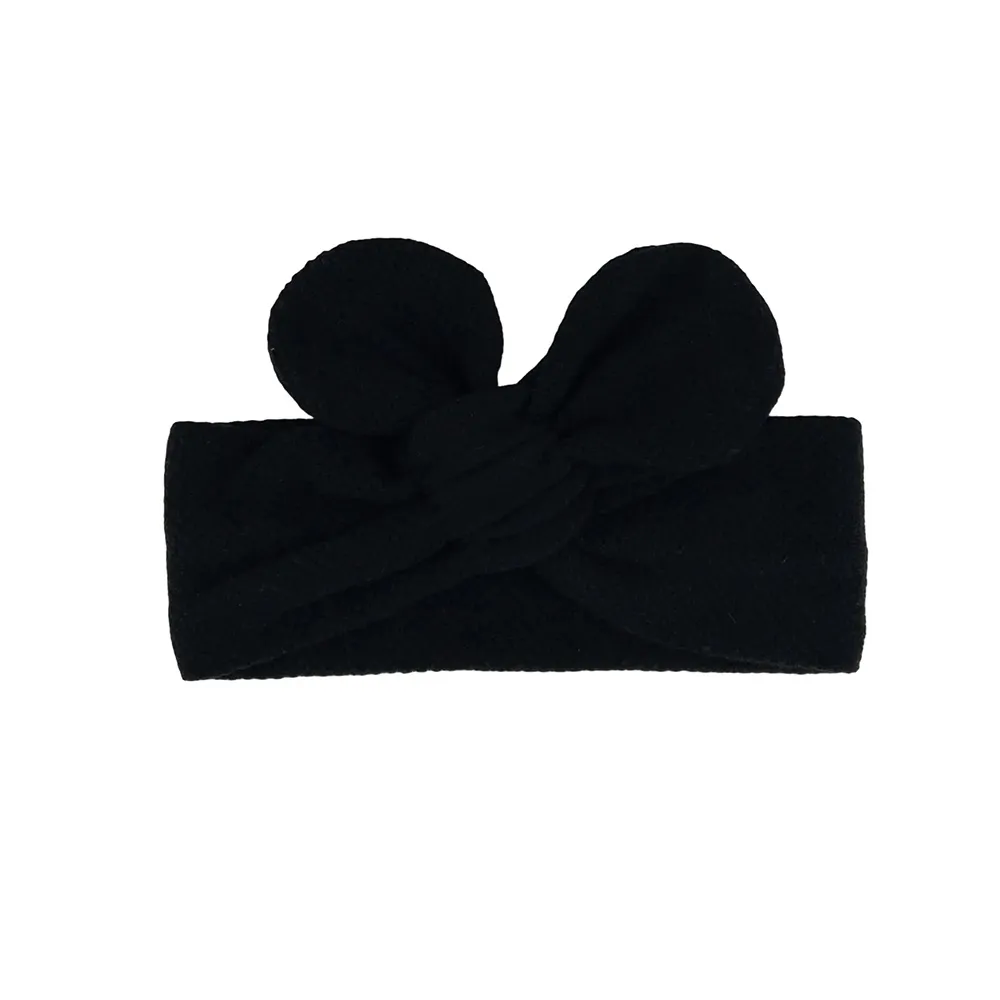 Повязка вязаная однотонная с бантиком Нимфа Talvi 42-46 Черный 16249 