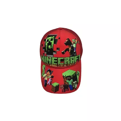 Бейсболка з сіткою та малюнком Minecraft 52-55 Червоний 13840