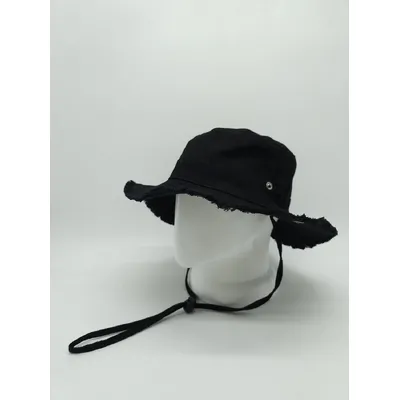 Панама ковбойка з широкими полями регулюванням та бахромою 55-58 Чорний 17375