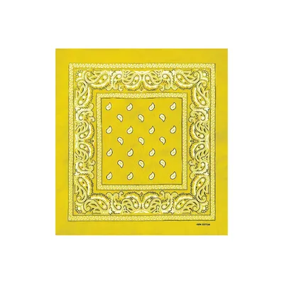 Бандана хустка пов’язка “турецький огірок” 55х55 Жовтий