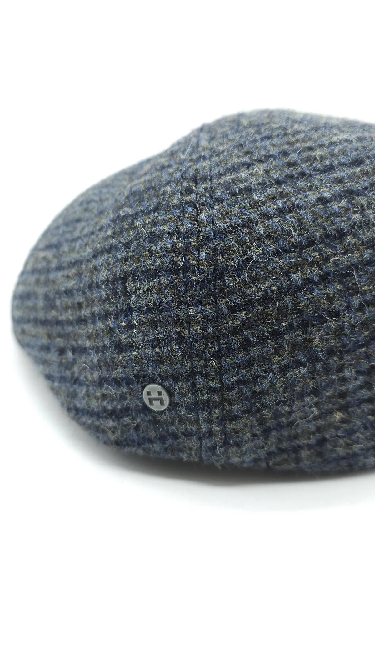 Кепка восьмиклинка шерстяная в цветную  клетку 6-LEONARDO HarrisTweed HOOK 56 Темно-серый HT-C402 