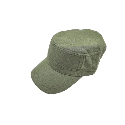 Кепка німка однотонна з льону METROS 56 Хакі 13857