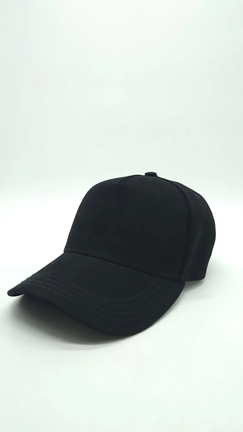 Бейсболка американка бавовняна однотонна Fortune 55-56 Чорний 