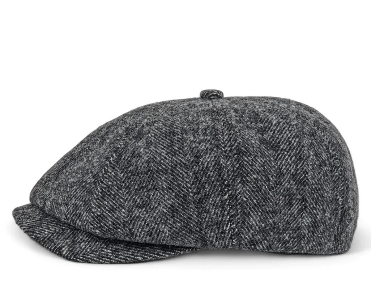 Кепка восьмиклинка хуліганка кашемірова в ялинку VladAltex 56 Темно-сірий 154-46 