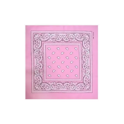 Бандана хустка пов’язка “турецький огірок” 55х55 Світло-рожевий