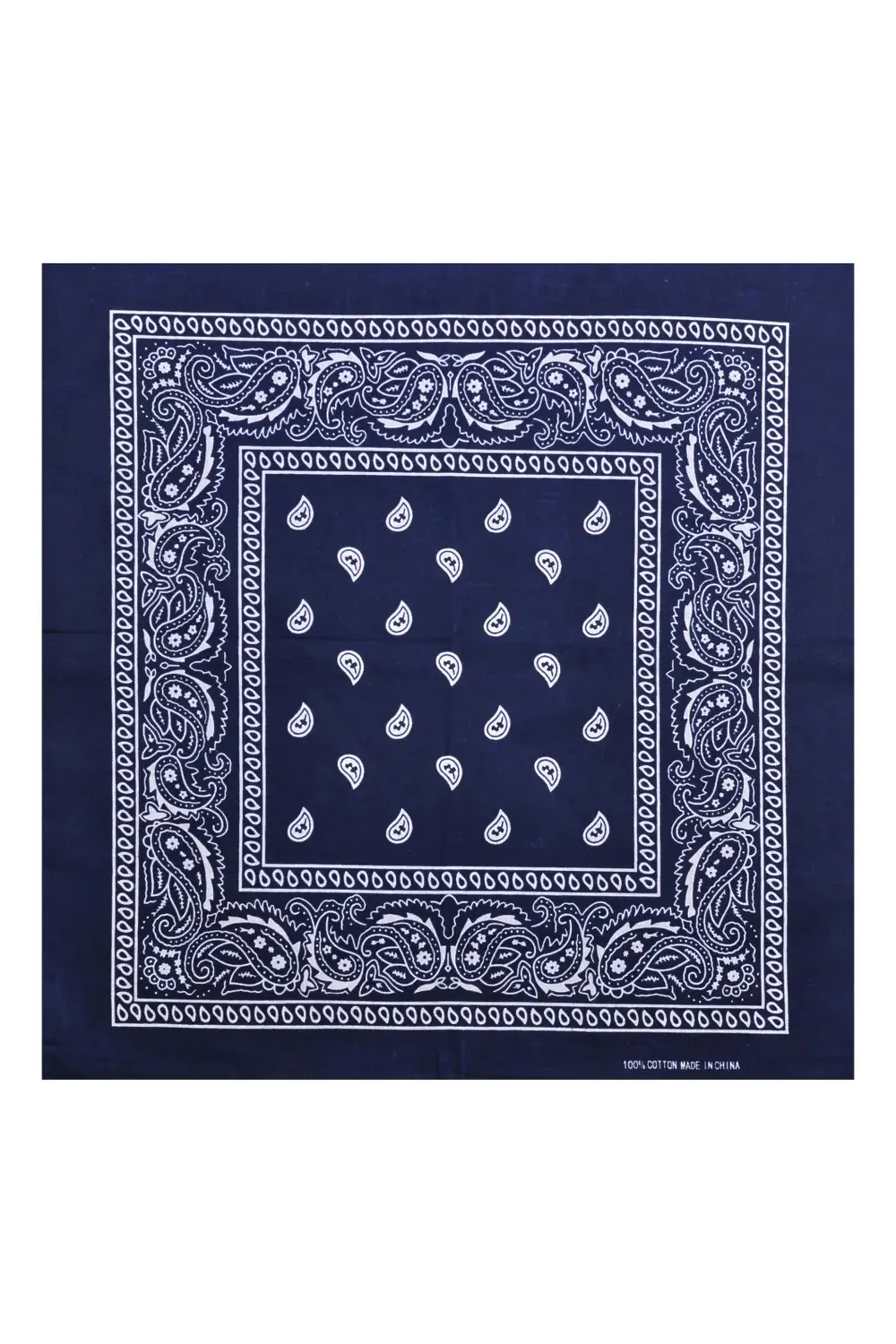 Бандана хустка пов’язка “турецький огірок” 55х55 Темно-синій 