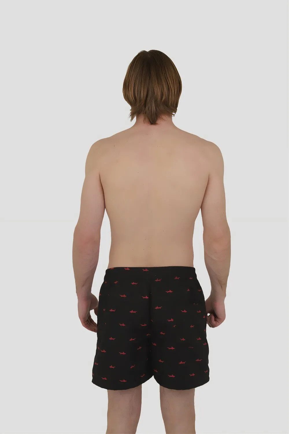 Шорти для плавання з принтом акули 2-719 FUBA XL Чорний 12381 