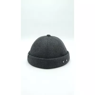 Кепка без козирка феска докер кашемірова з пірсингом VILSS 57-59 Темно-сірий 2229/1