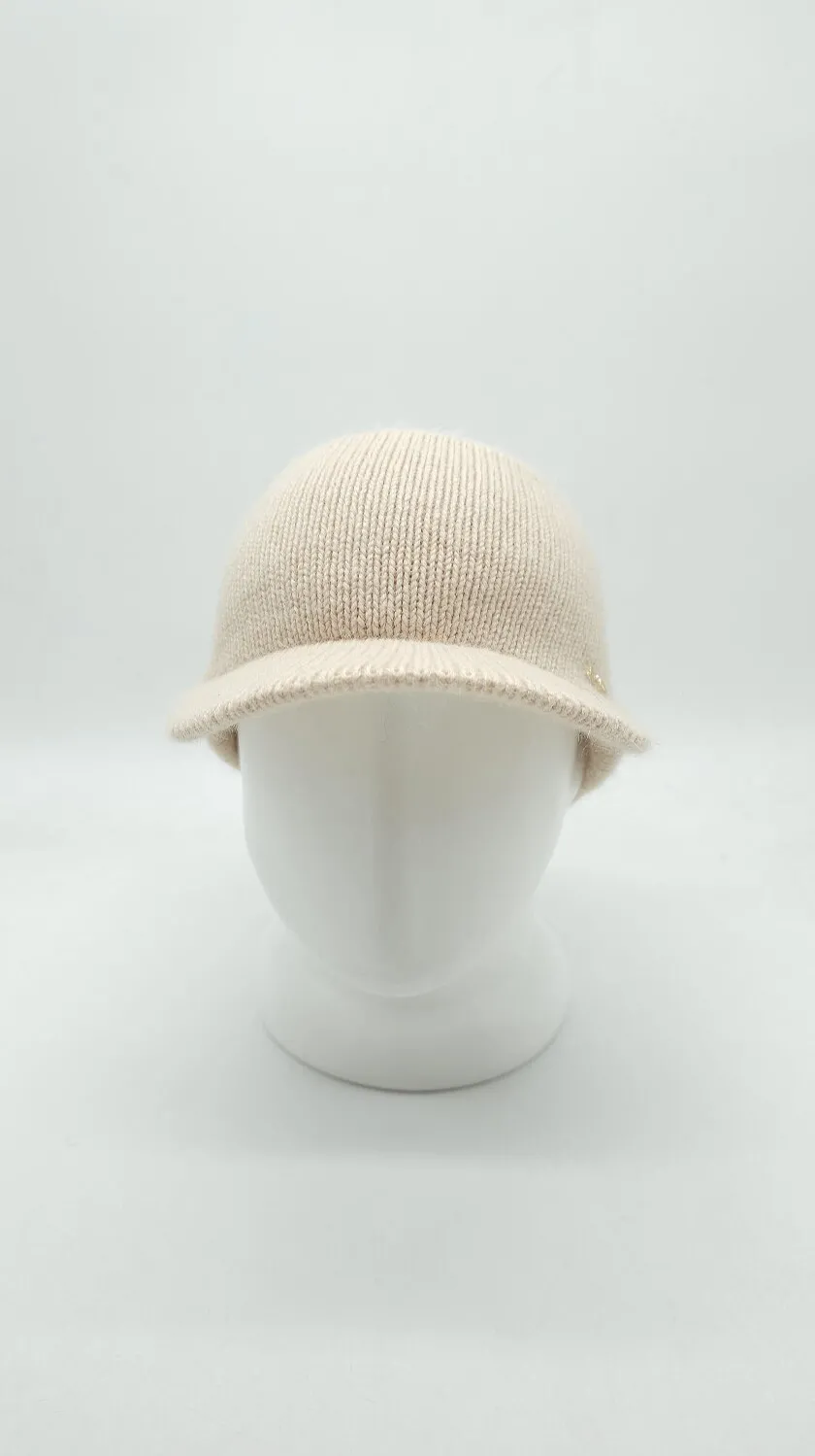 Набір капор капюшон ангоровий та пов’язка з дашком Космополітен Malisa 54-60 Крем-брюле 