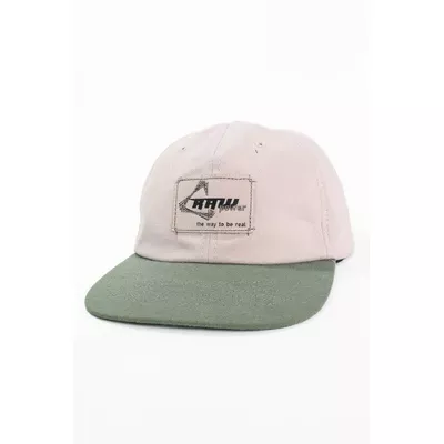 Бейсболка Snapback з прямим дашком та логотипом RAW 56-58 Айворі з оливковим 03081-31