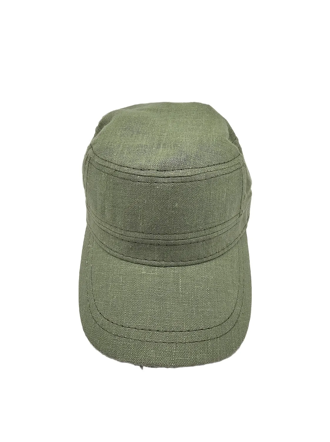 Кепка немка однотонная со льна METROS 56 Хаки 13857 