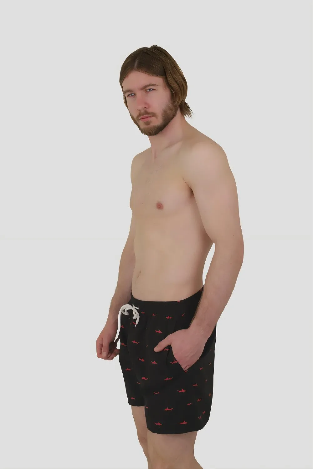 Шорти для плавання з принтом акули 2-719 FUBA 2XL Чорний 12382 