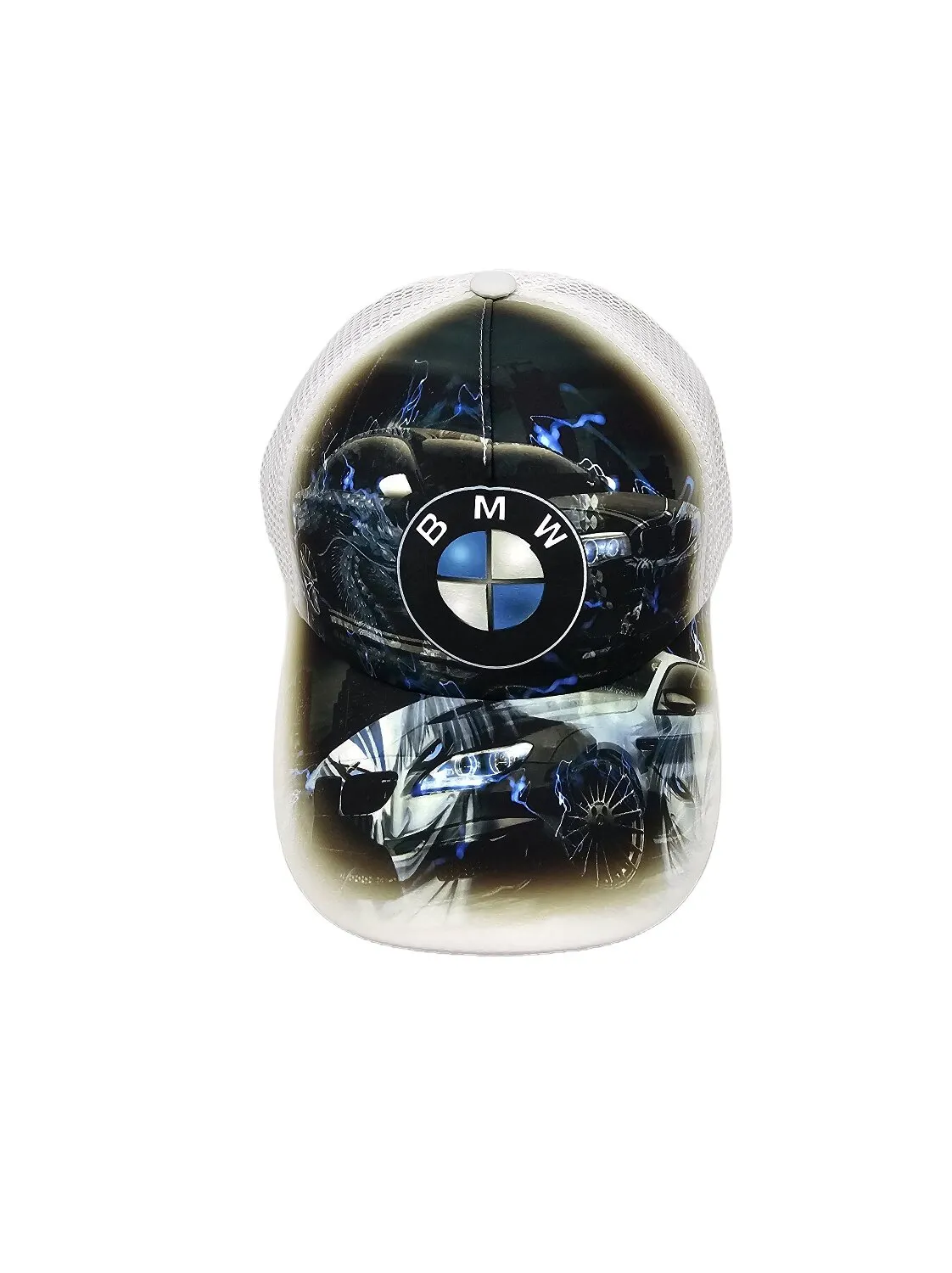 Бейсболка з сіткою та малюнком BMW 52-55 Білий 13843 