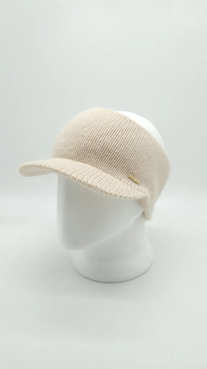 Набір капор капюшон ангоровий та пов’язка з дашком Космополітен Malisa 54-60 Крем-брюле 