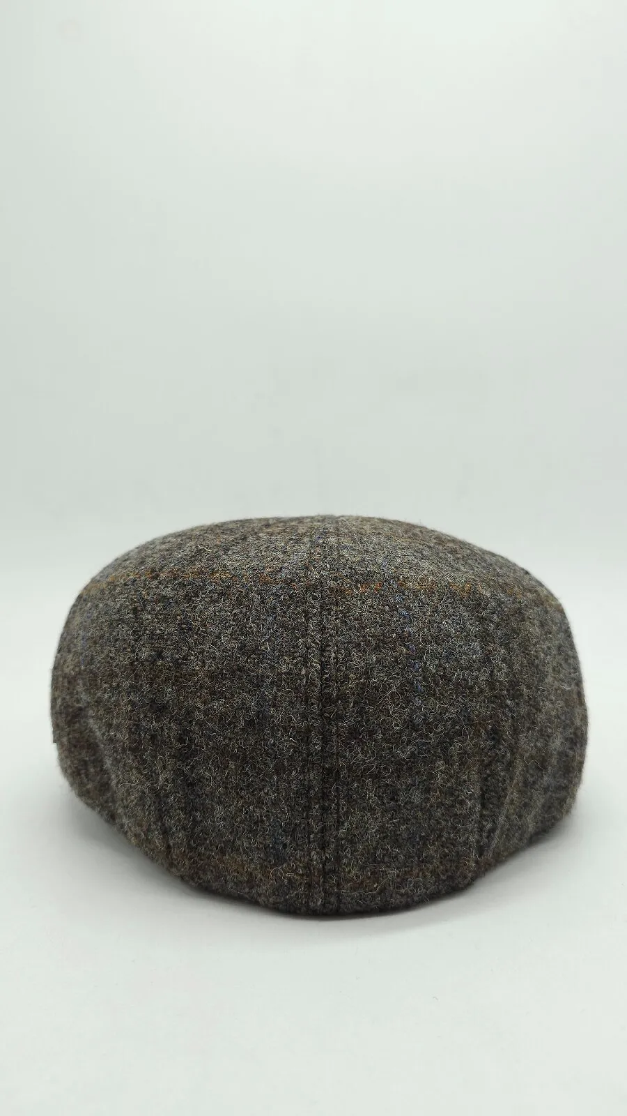 Кепка восьмиклинка вовняна в кольову клітинку 6-LEONARDO HarrisTweed HOOK 56 Коричневий HT-505C2 