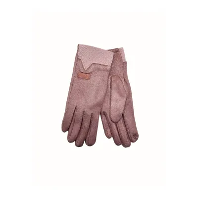 Рукавиці жіночі зі штучної замші з резинкою на манжеті Paidi 6.5 Рожевий
