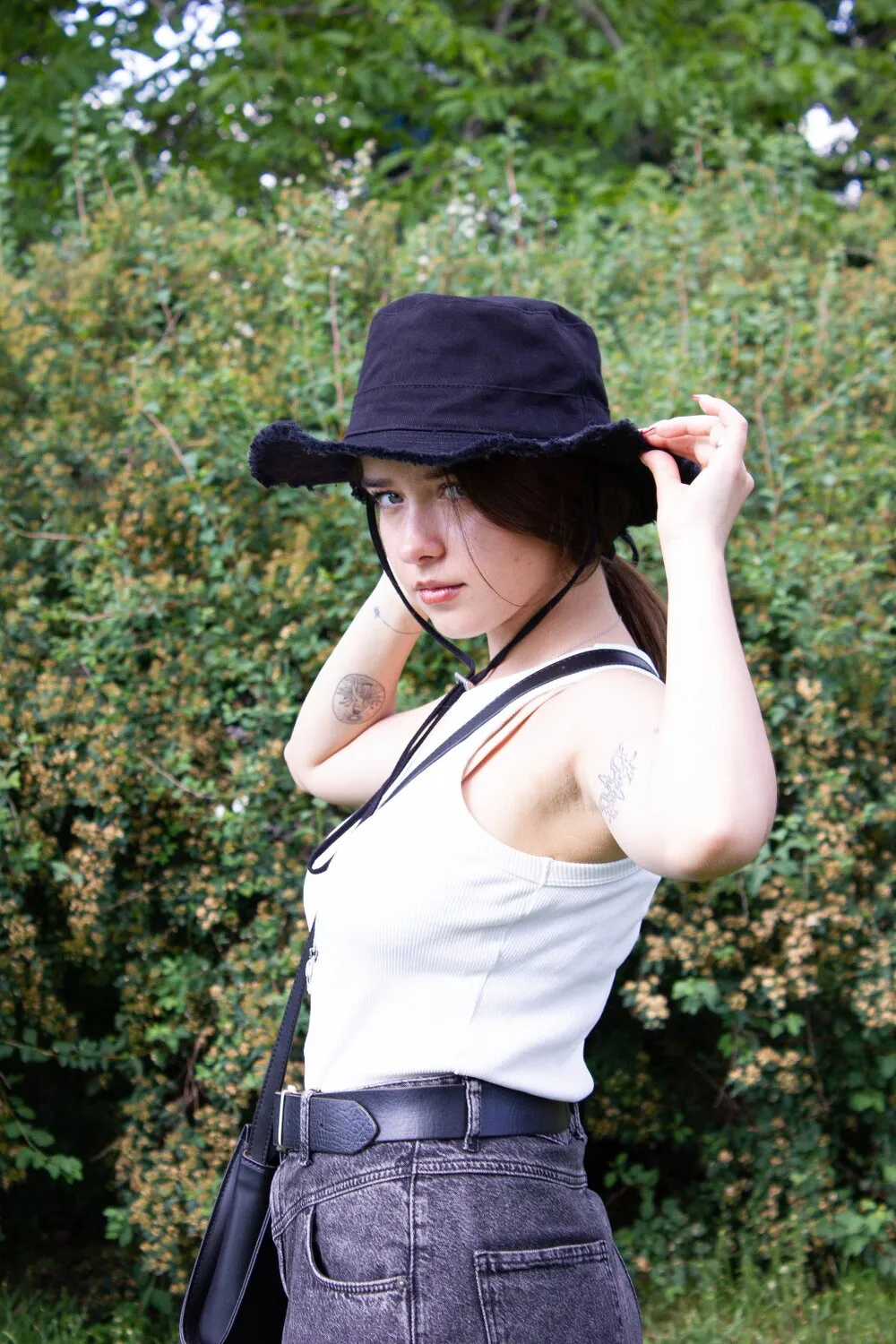 Панама однотонная с широкими полями и регулятором БАХРОМА KENT&AVER 55-58 Черный 2112 