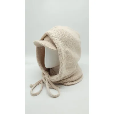 Набір капор капюшон ангоровий та пов’язка з дашком Космополітен Malisa 54-60 Крем-брюле