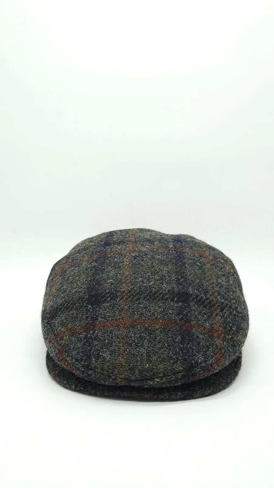 Кепка прямая реглан шерстяная в клетку HarrisTweed HOOK 56 Cерый R-CF 