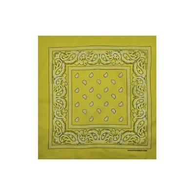 Бандана хустка пов’язка “турецький огірок” 55х55 Лимонний