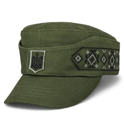 Кепка німка мазепинка бандерівка бавовняна з кокардою VladAltex 56 Оливковий 29-460-19