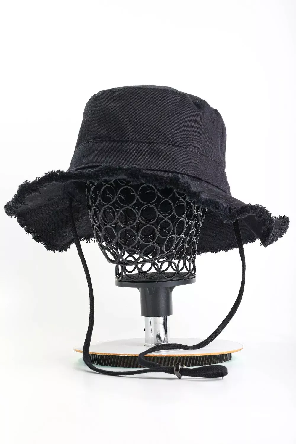 Панама однотонная с широкими полями и регулятором БАХРОМА KENT&AVER 55-58 Черный 2112 