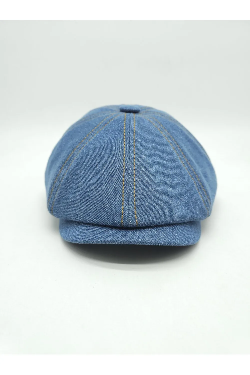 Кепка восьмиклинка хуліганка джинсова на ніжці CH 55 Синій N-2 