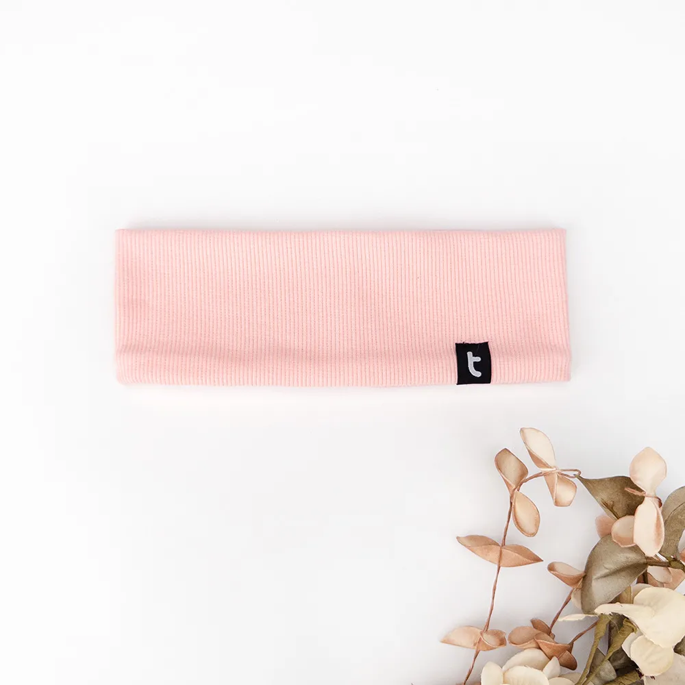 Повязка трикотажная однотонная сдля девочки Бэлла Talvi 50-56 Светло-розовый 