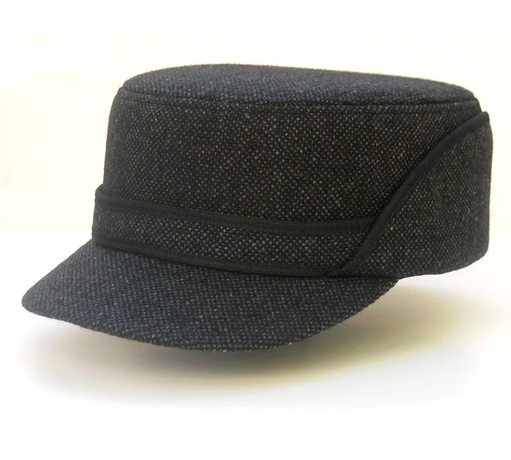 Кепка німка мазепинка твідова меланж VladAltex 56 Темно-сірий 107-22 