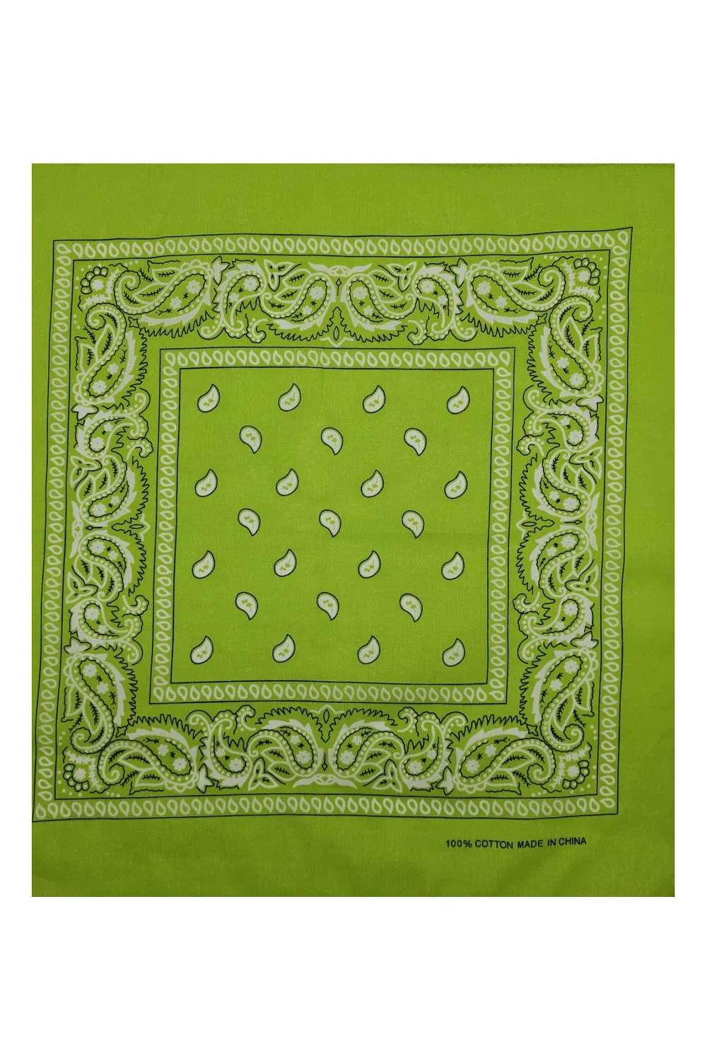 Бандана хустка пов’язка “турецький огірок” 55х55 Салатовий 