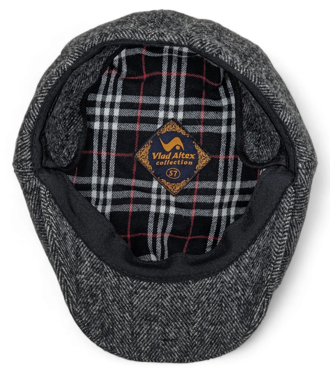 Кепка восьмиклинка хуліганка кашемірова в ялинку VladAltex 56 Темно-сірий 154-46 