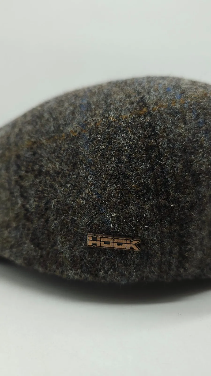 Кепка восьмиклинка шерстяная в цветную  клетку 6-LEONARDO HarrisTweed HOOK 56 Коричневый HT-505C2 